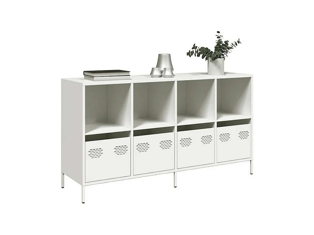 Buffet blanc 135x39x73,5 acier laminé à froid