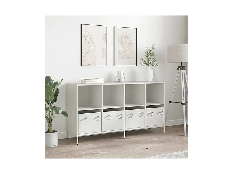 Buffet blanc 135x39x73,5 acier laminé à froid