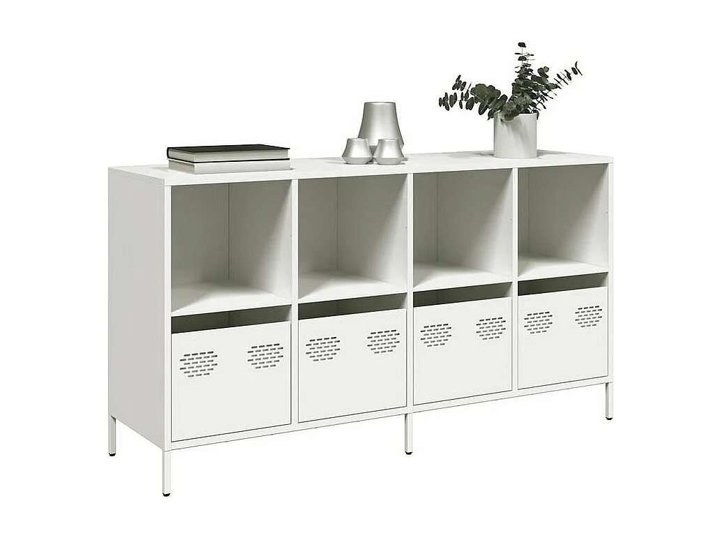 Buffet blanc 135x39x73,5 acier laminé à froid
