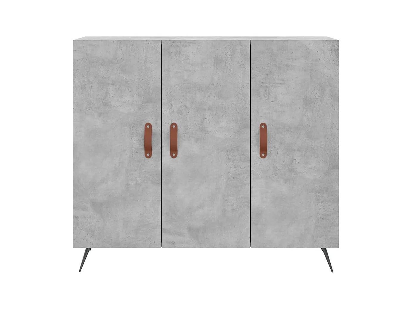 Buffet gris béton 90x34x80 bois d'ingénierie