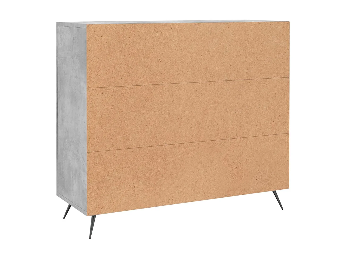 Buffet gris béton 90x34x80 bois d'ingénierie