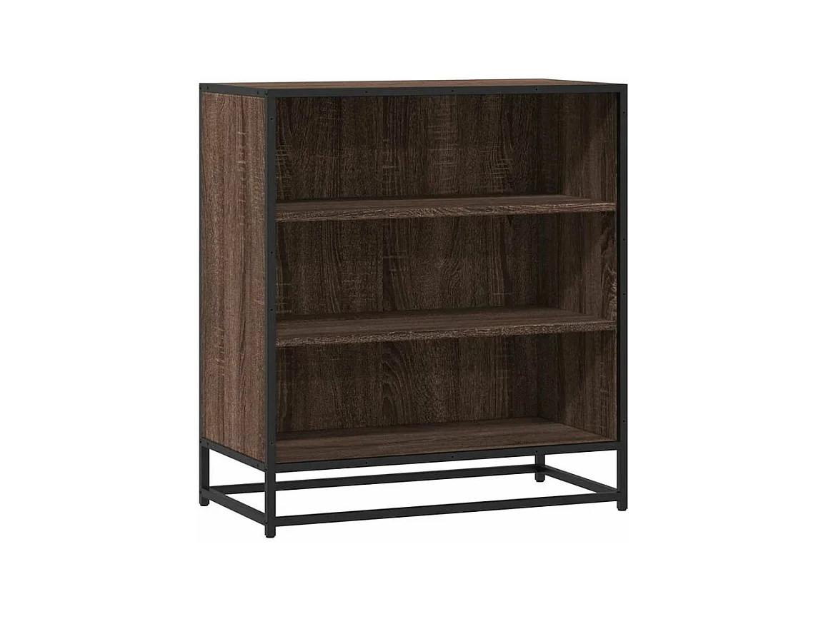 Buffet chêne marron 68x35x76 bois d'ingénierie et métal