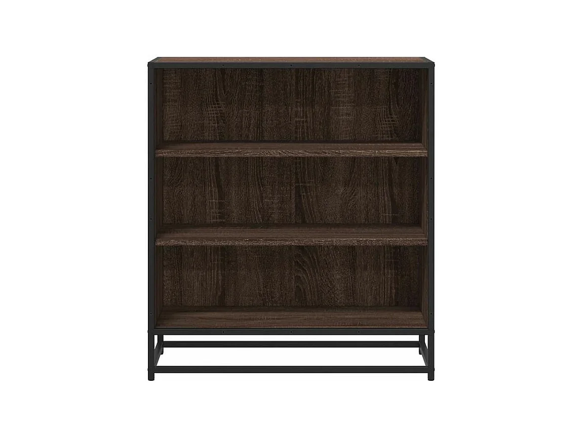 Buffet chêne marron 68x35x76 bois d'ingénierie et métal