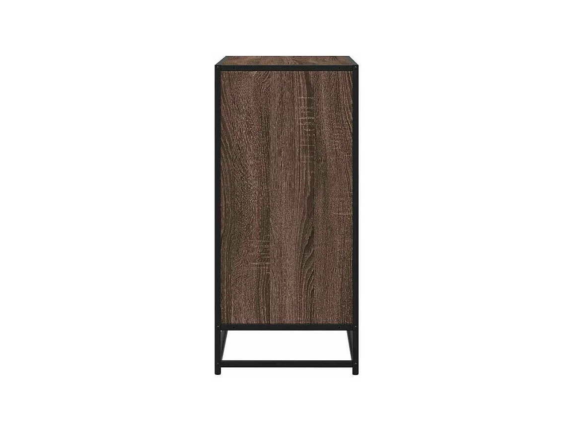 Buffet chêne marron 68x35x76 bois d'ingénierie et métal