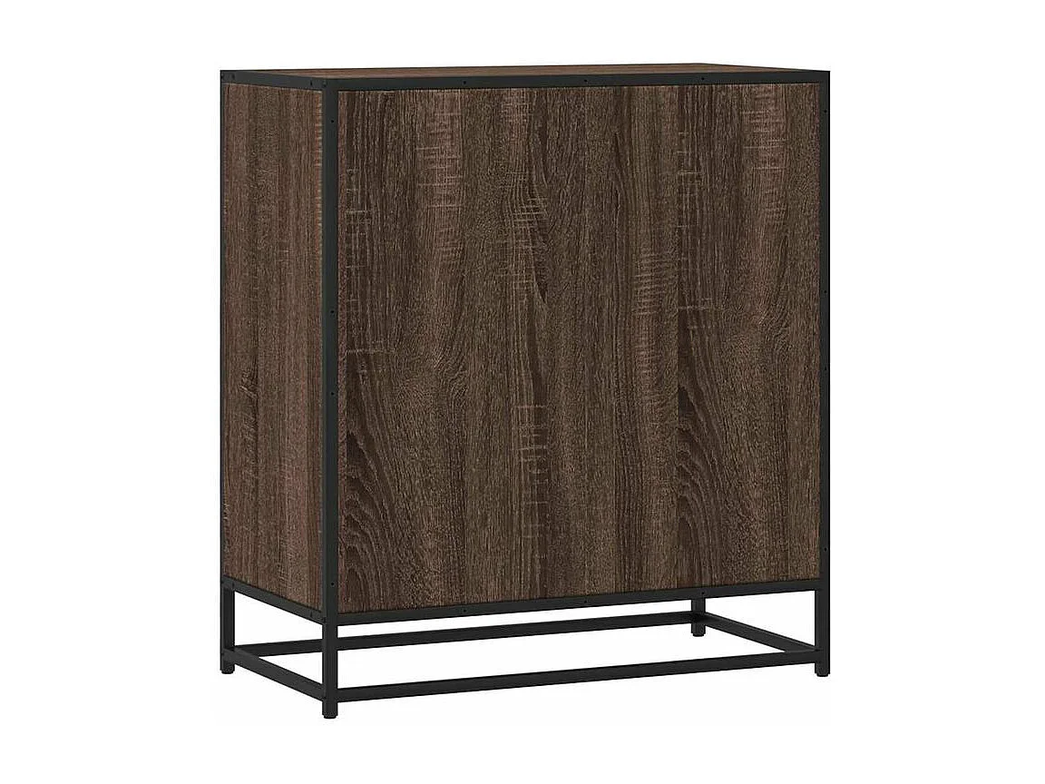 Buffet chêne marron 68x35x76 bois d'ingénierie et métal