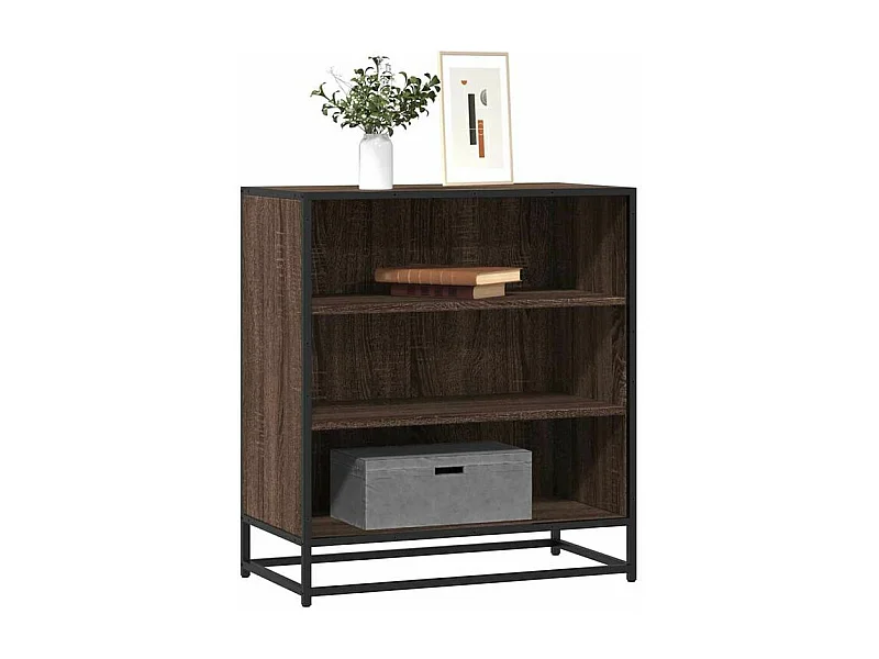 Buffet chêne marron 68x35x76 bois d'ingénierie et métal