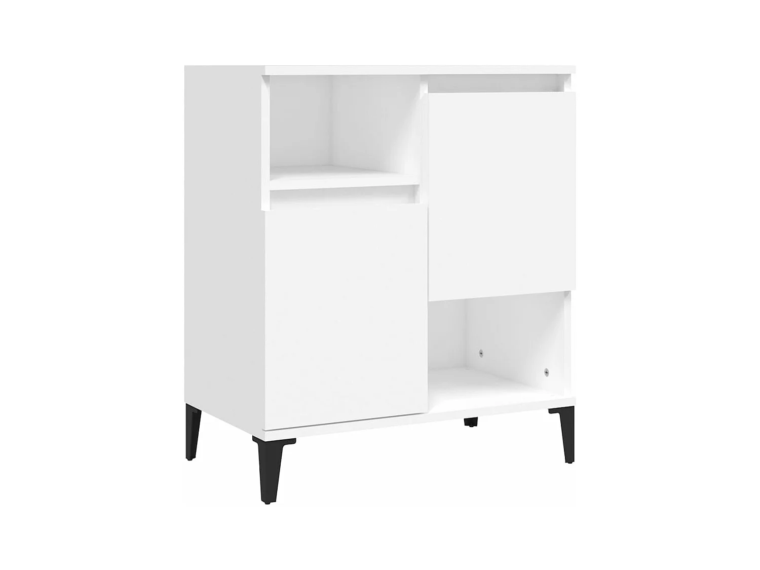 Buffets 2 pcs blanc 60x35x70 bois d'ingénierie