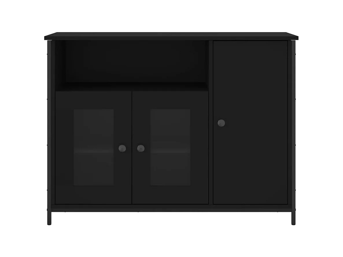Petit buffet classique Krypta 100cm – Élégance et fonctionnalité-Couleur Noir