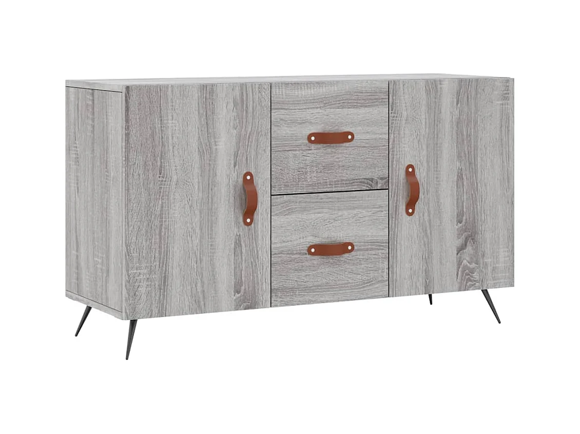 Buffet sonoma gris 100x36x60 bois d'ingénierie