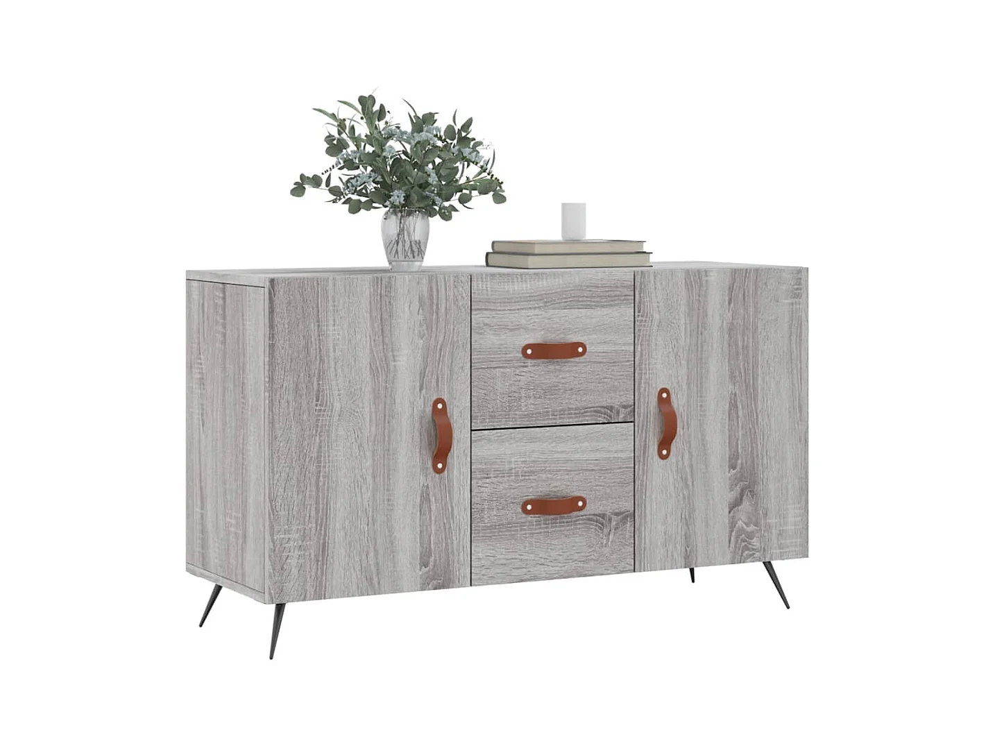 Buffet sonoma gris 100x36x60 bois d'ingénierie