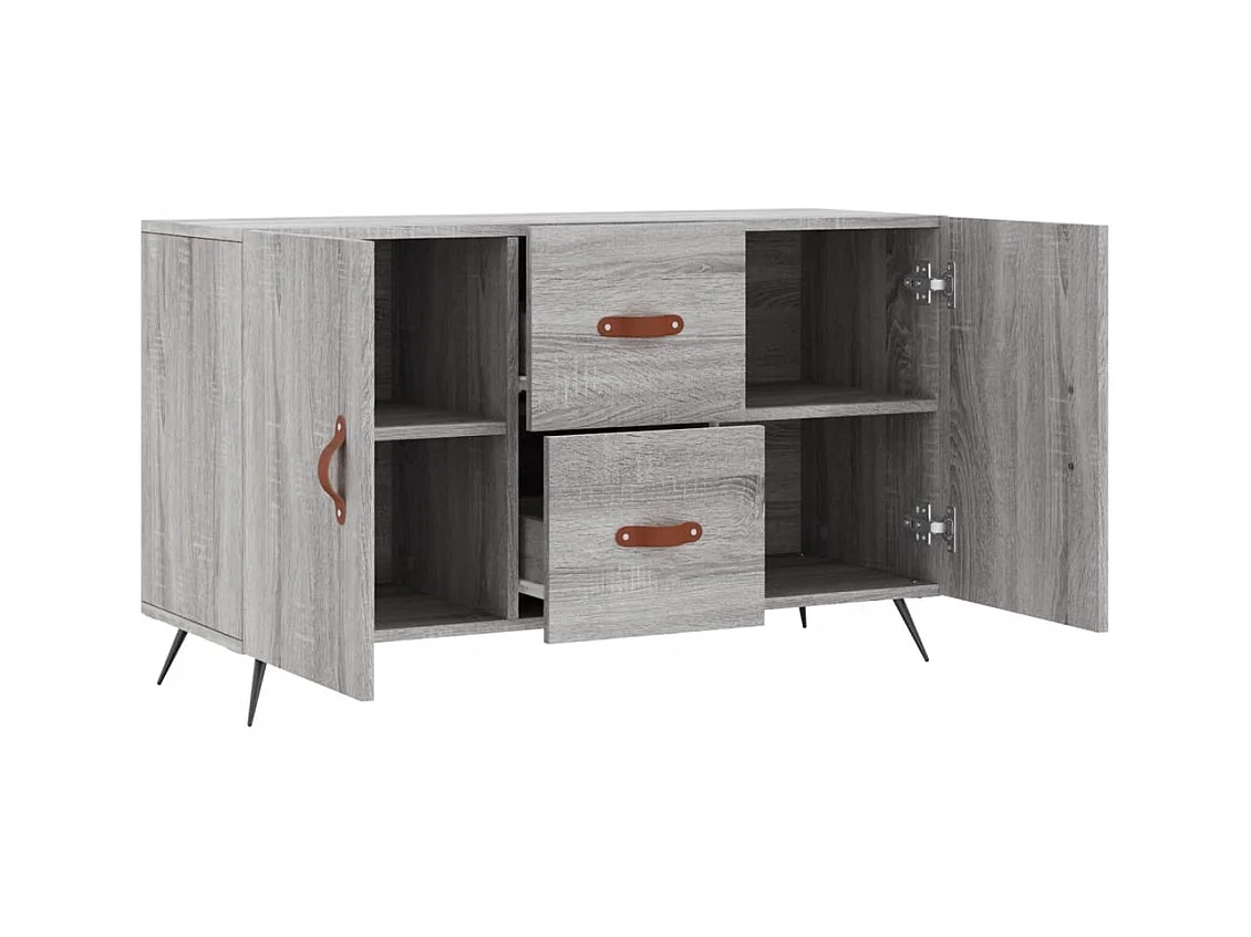 Buffet sonoma gris 100x36x60 bois d'ingénierie