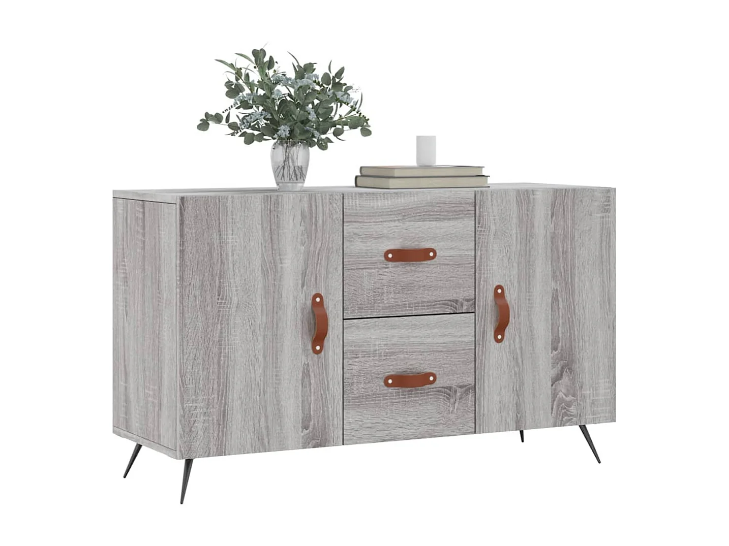 Buffet sonoma gris 100x36x60 bois d'ingénierie
