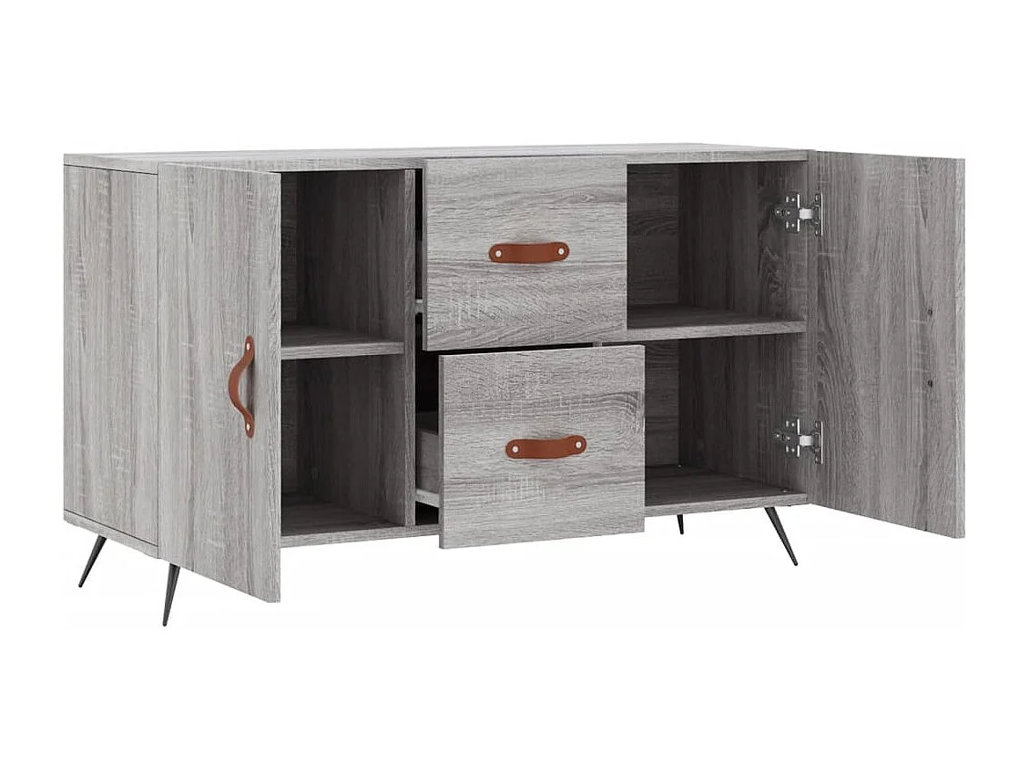 Buffet sonoma gris 100x36x60 bois d'ingénierie