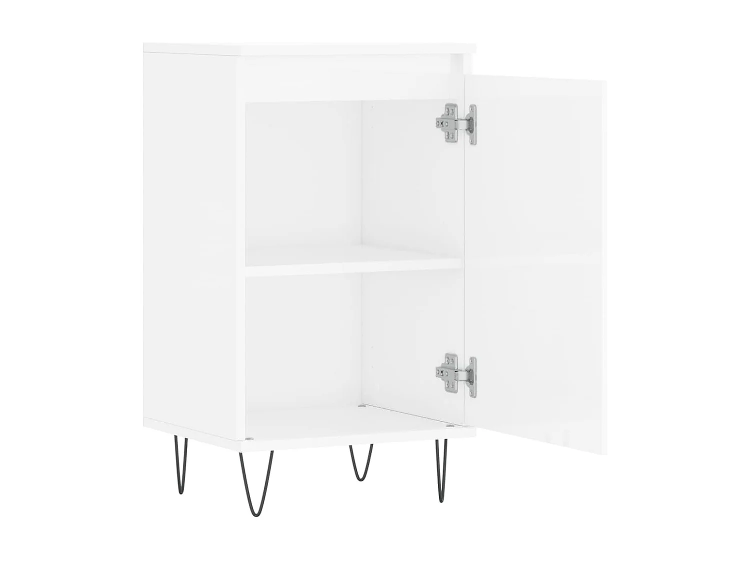 Buffets 2 pcs blanc brillant 40x35x70 bois d'ingénierie