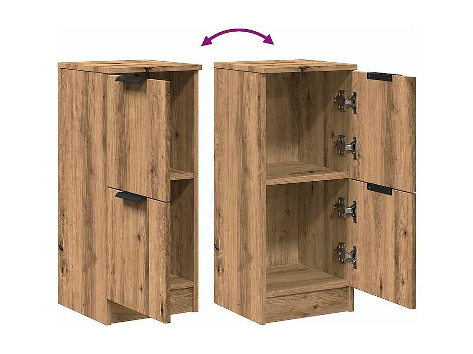 Buffet chêne artisanal 30x30x70 bois d'ingénierie