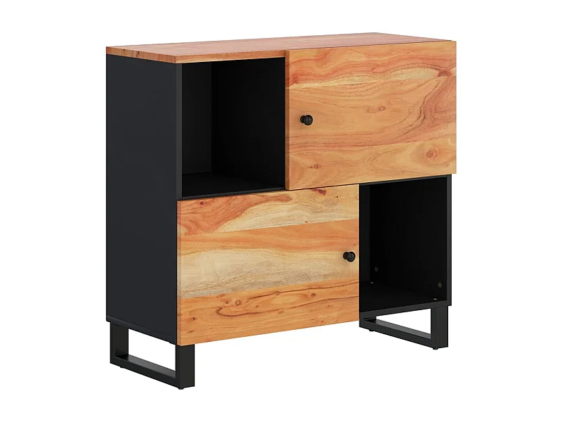 Buffet avec 2 portes 80x33x75 bois massif d'acacia