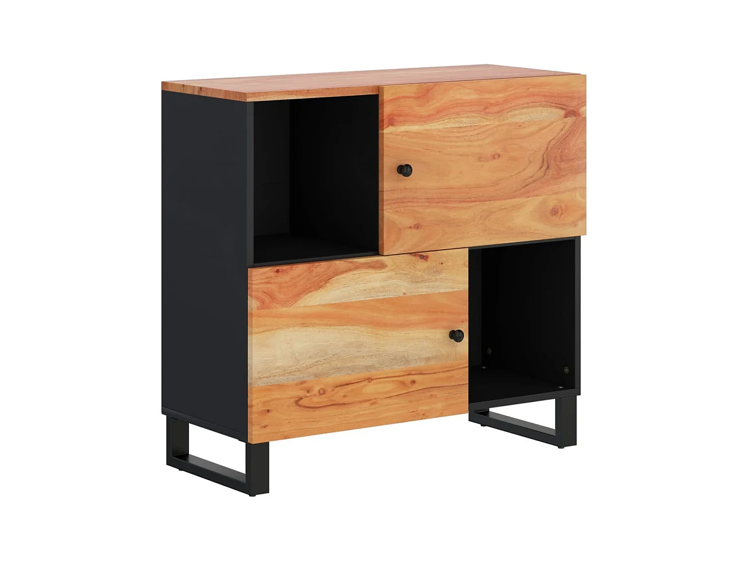 Buffet avec 2 portes 80x33x75 bois massif d'acacia