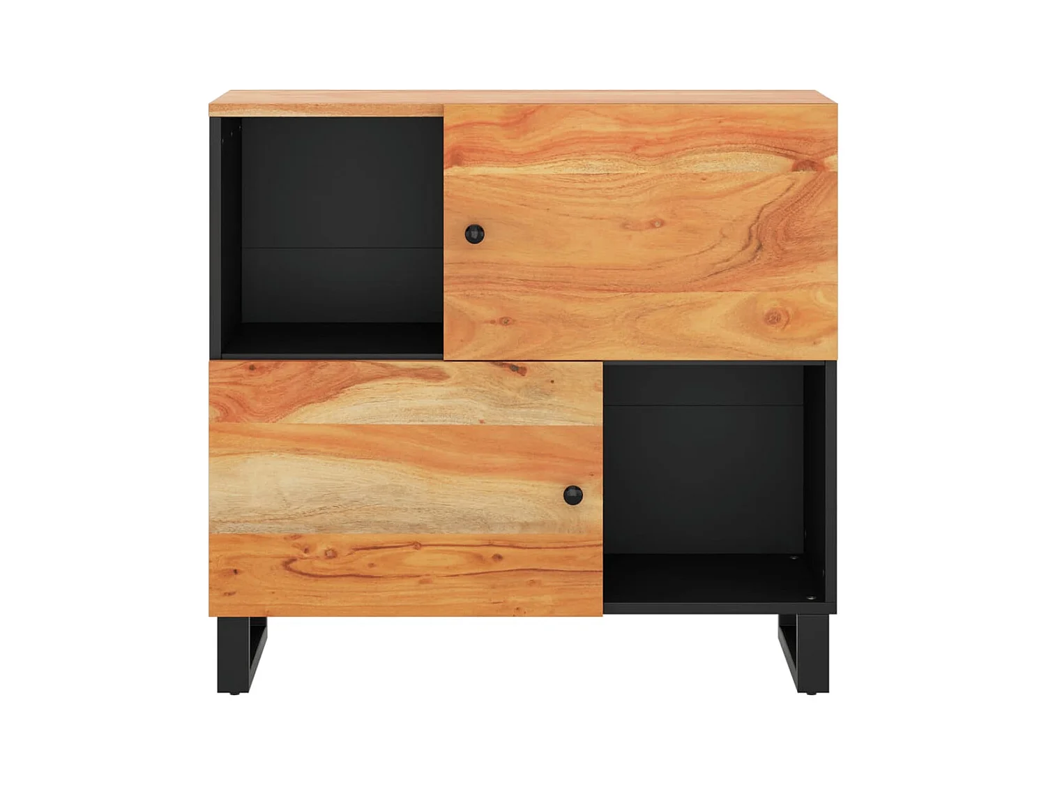 Buffet avec 2 portes 80x33x75 bois massif d'acacia