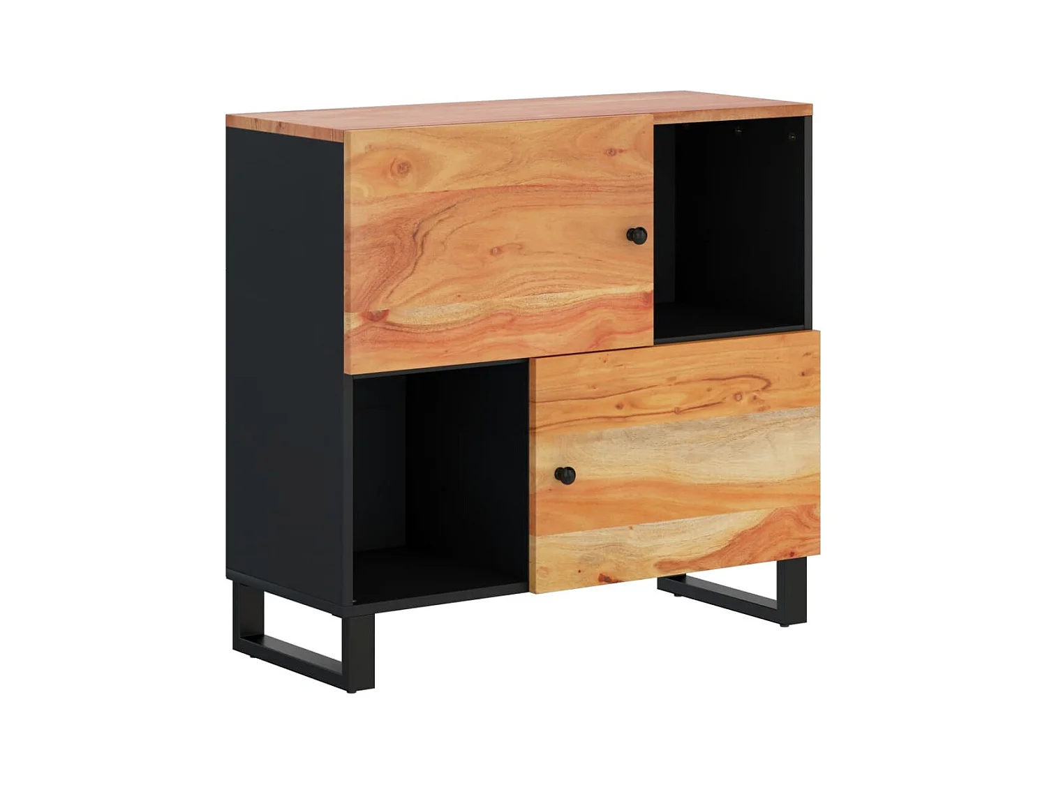 Buffet avec 2 portes 80x33x75 bois massif d'acacia