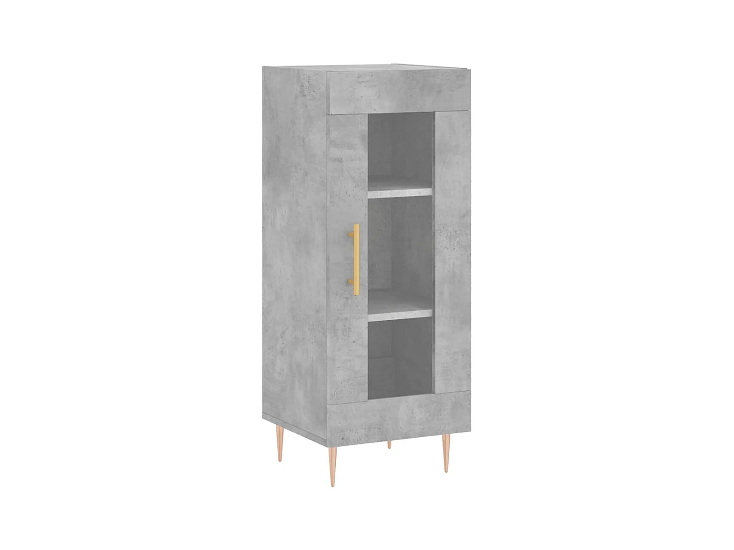 Buffet Gris béton 34,5x34x90 Bois d'ingénierie