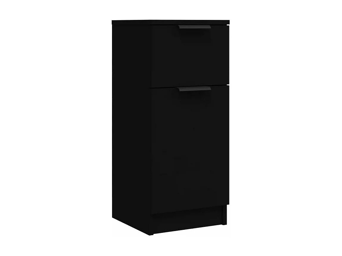 Buffet noir 30x30x70 bois d'ingénierie