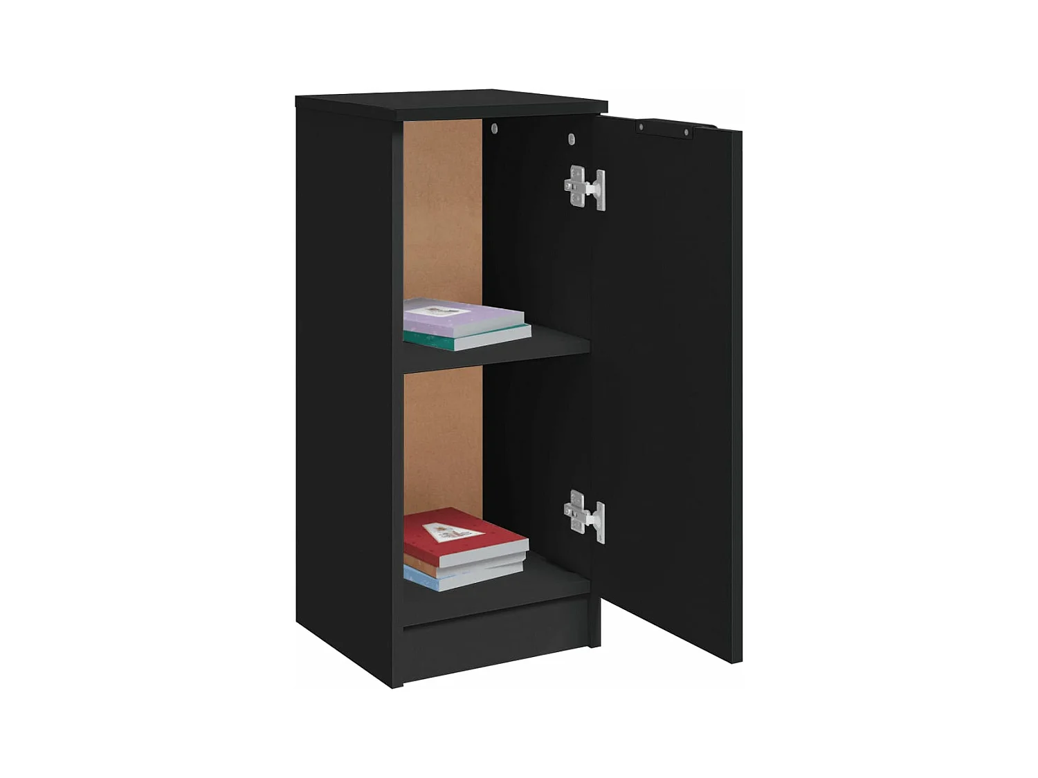 Buffets 2 pcs noir 30x30x70 bois d'ingénierie