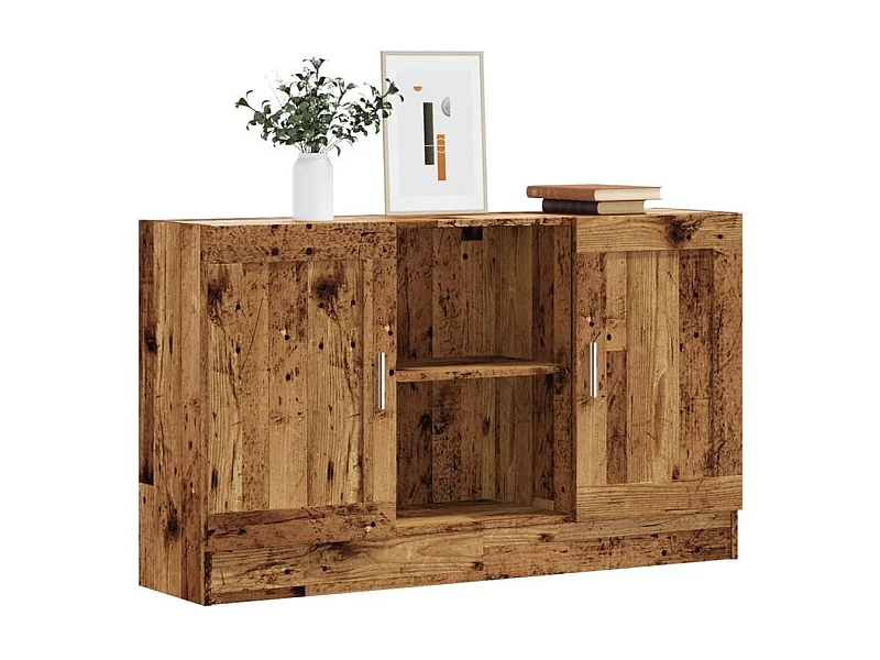 Buffet vieux bois 120x30,5x70 bois d'ingénierie