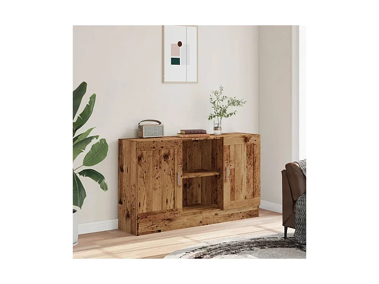 Buffet vieux bois 120x30,5x70 bois d'ingénierie