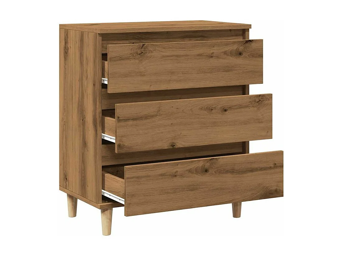 Buffet chêne artisanal 60x35x70 bois d'ingénierie