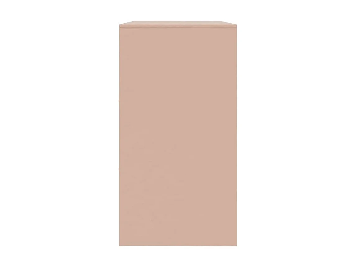 Meuble de rangement 3 portes en acier Lazard 99cm - Style Industriel-Couleur Rose clair