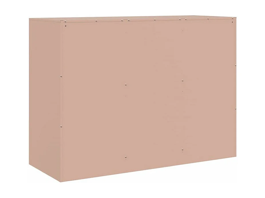 Meuble de rangement 3 portes en acier Lazard 99cm - Style Industriel-Couleur Rose clair