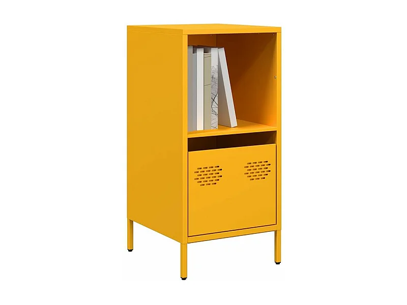Buffet jaune moutarde 35x39x73,5 acier laminé à froid