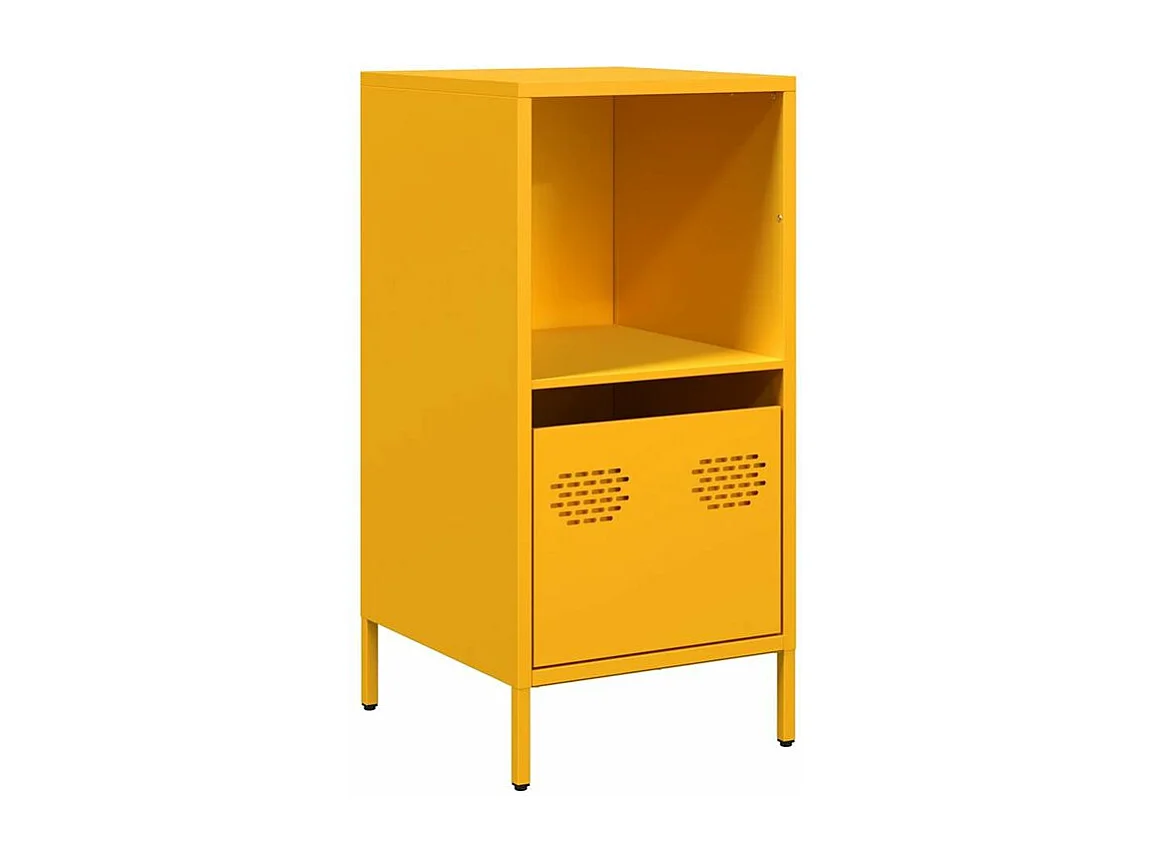 Buffet jaune moutarde 35x39x73,5 acier laminé à froid