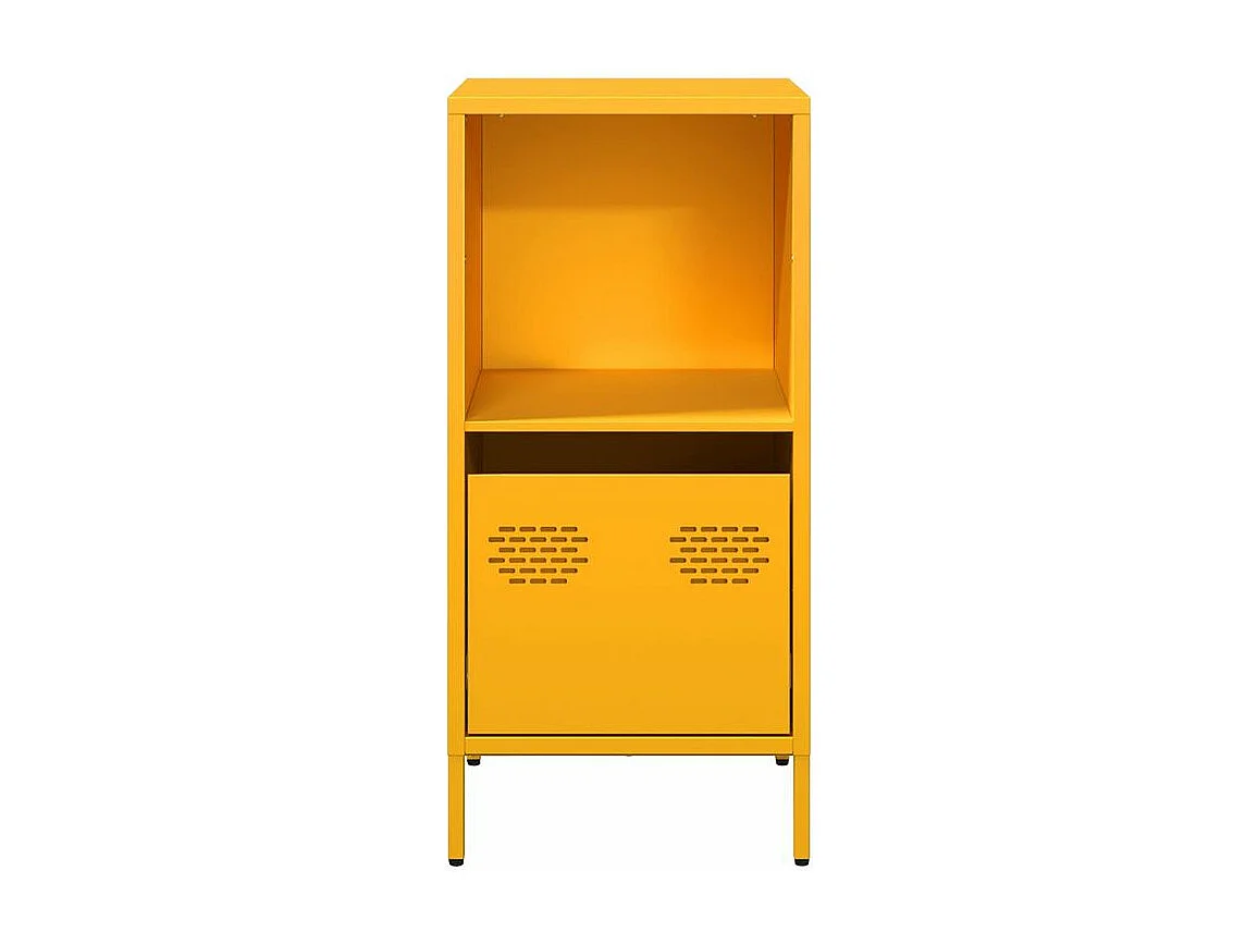 Buffet jaune moutarde 35x39x73,5 acier laminé à froid
