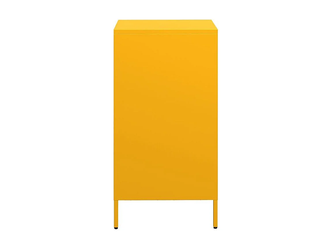 Buffet jaune moutarde 35x39x73,5 acier laminé à froid