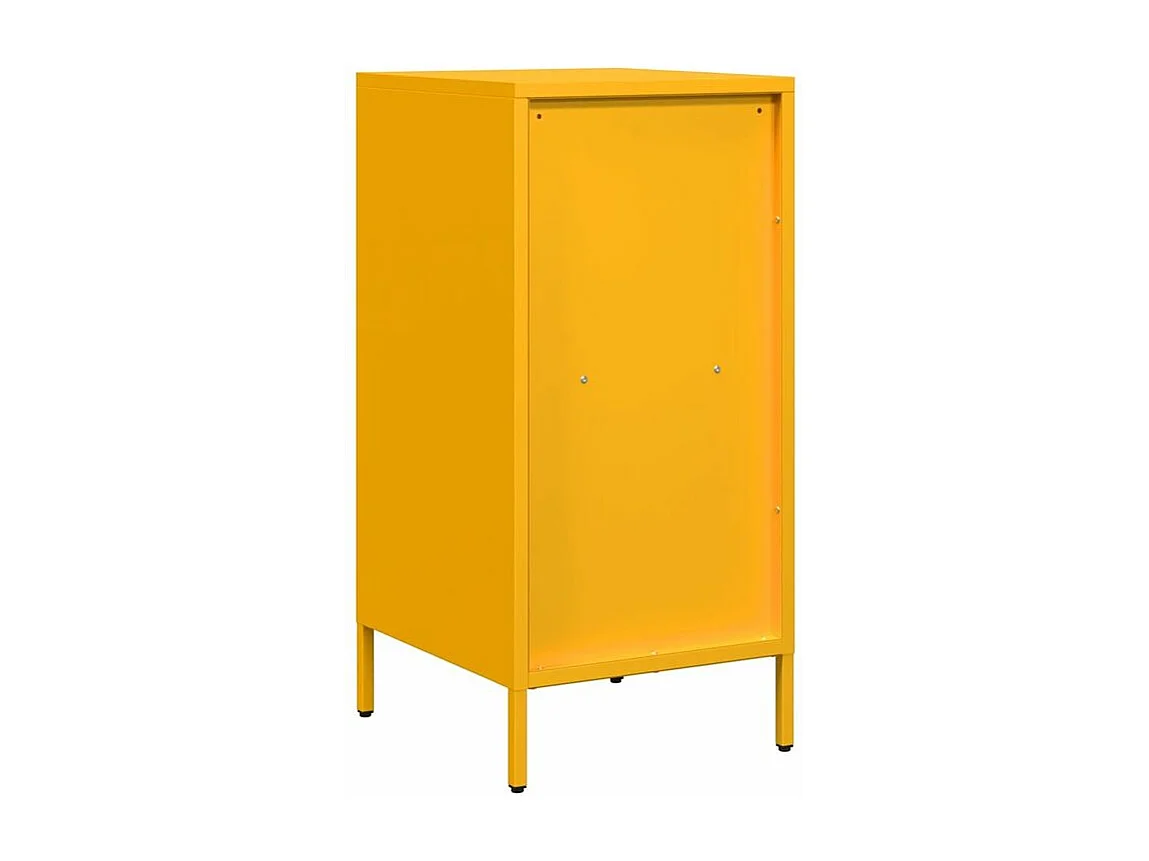 Buffet jaune moutarde 35x39x73,5 acier laminé à froid