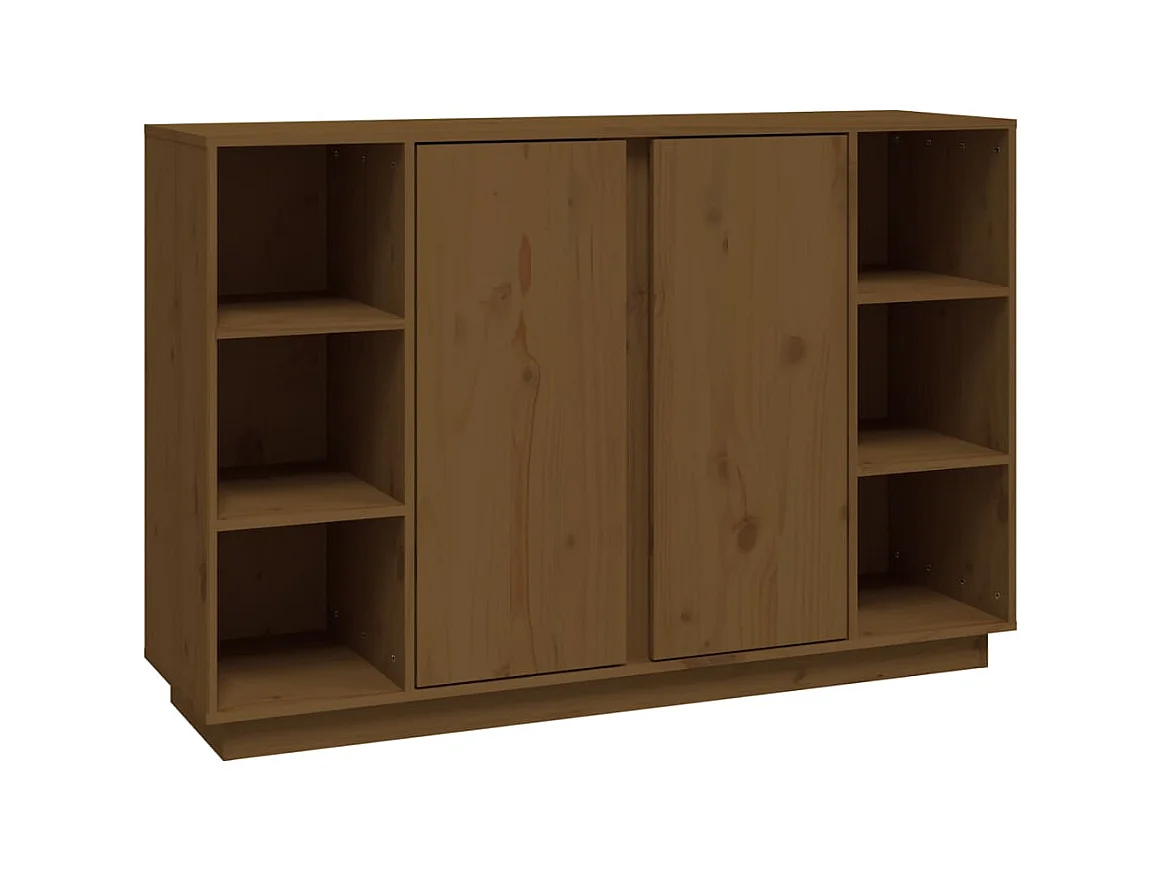 Buffet Marron miel 120x35x80 Bois massif de pin