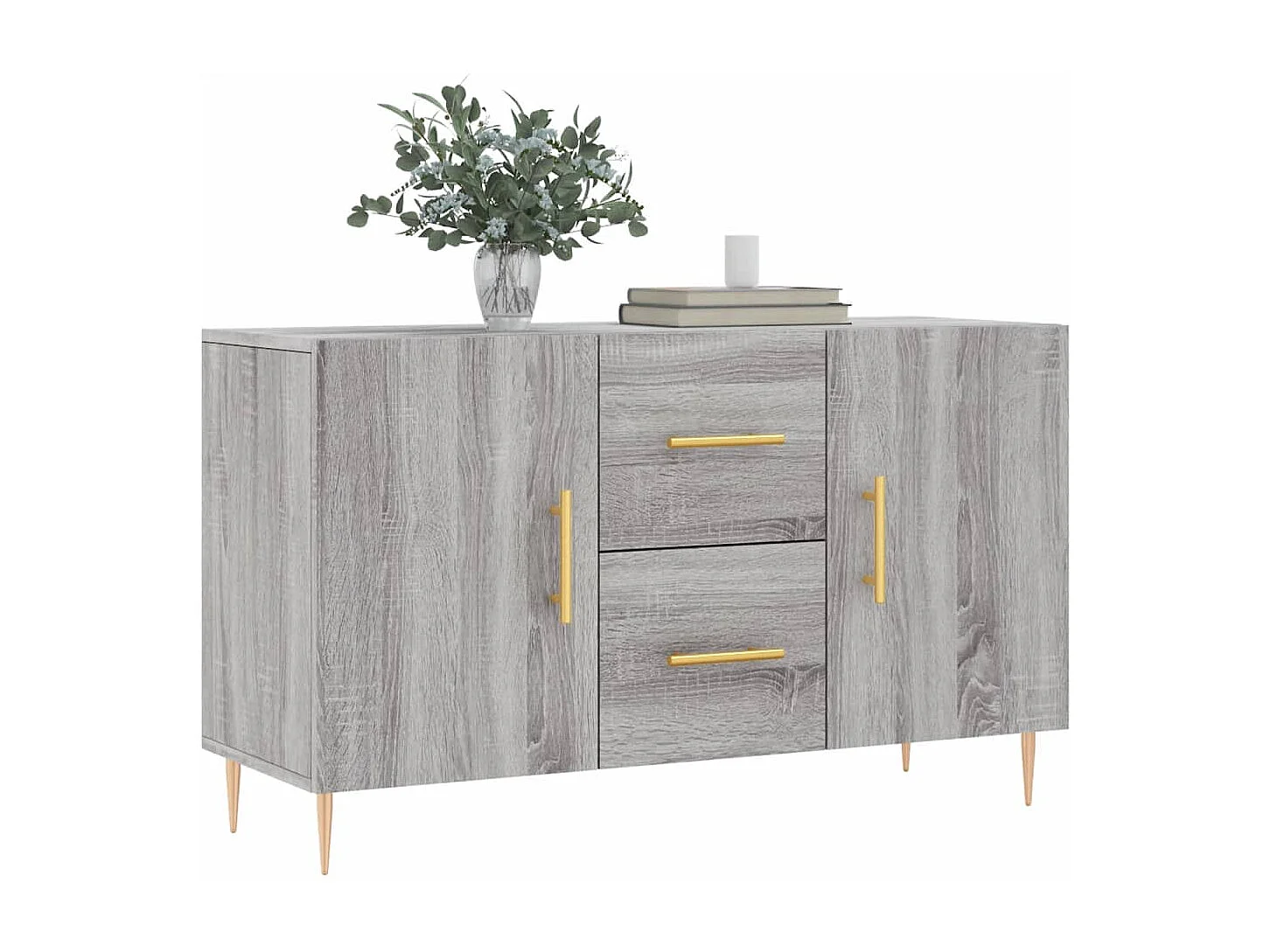 Buffet sonoma gris 100x36x60 bois d'ingénierie
