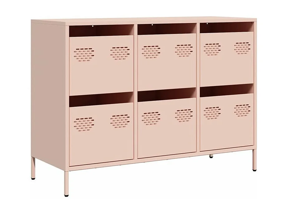 Buffet rose 101,5x39x73,5 acier laminé à froid