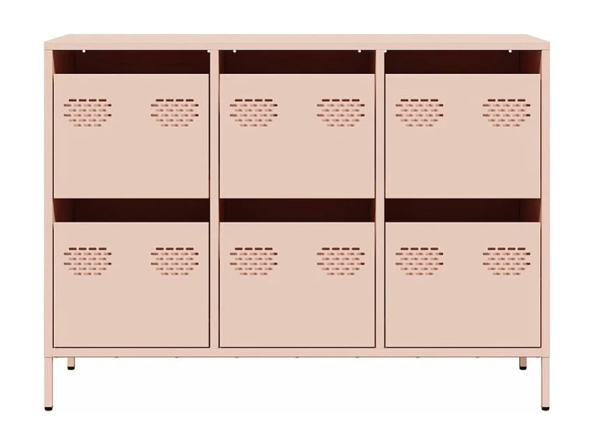 Buffet rose 101,5x39x73,5 acier laminé à froid