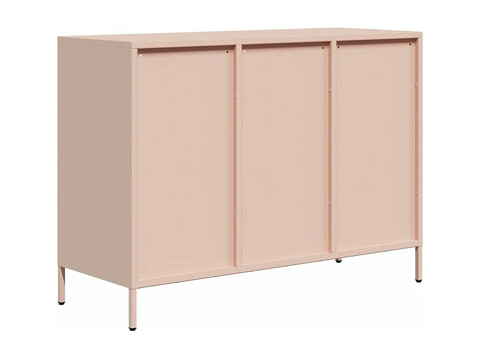 Buffet rose 101,5x39x73,5 acier laminé à froid
