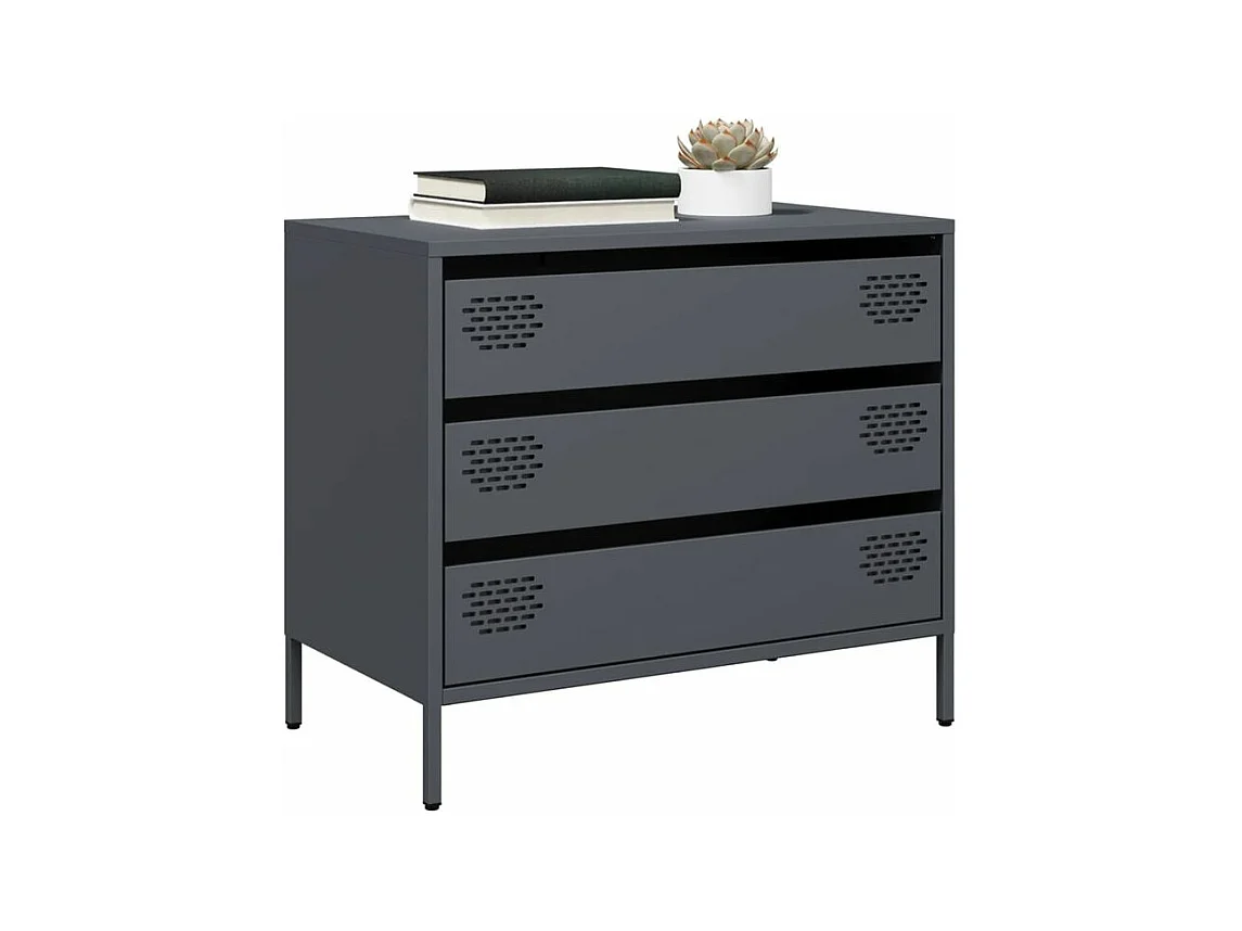 Buffet anthracite 68x39x58,5 acier laminé à froid