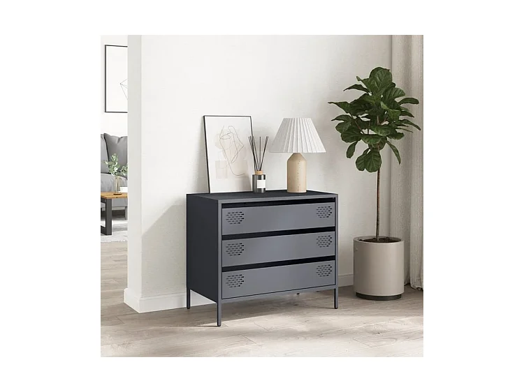 Buffet anthracite 68x39x58,5 acier laminé à froid