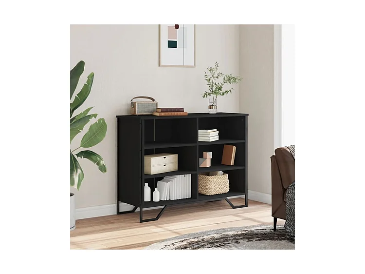 Buffet noir 101x35,5x74,5 bois d'ingénierie