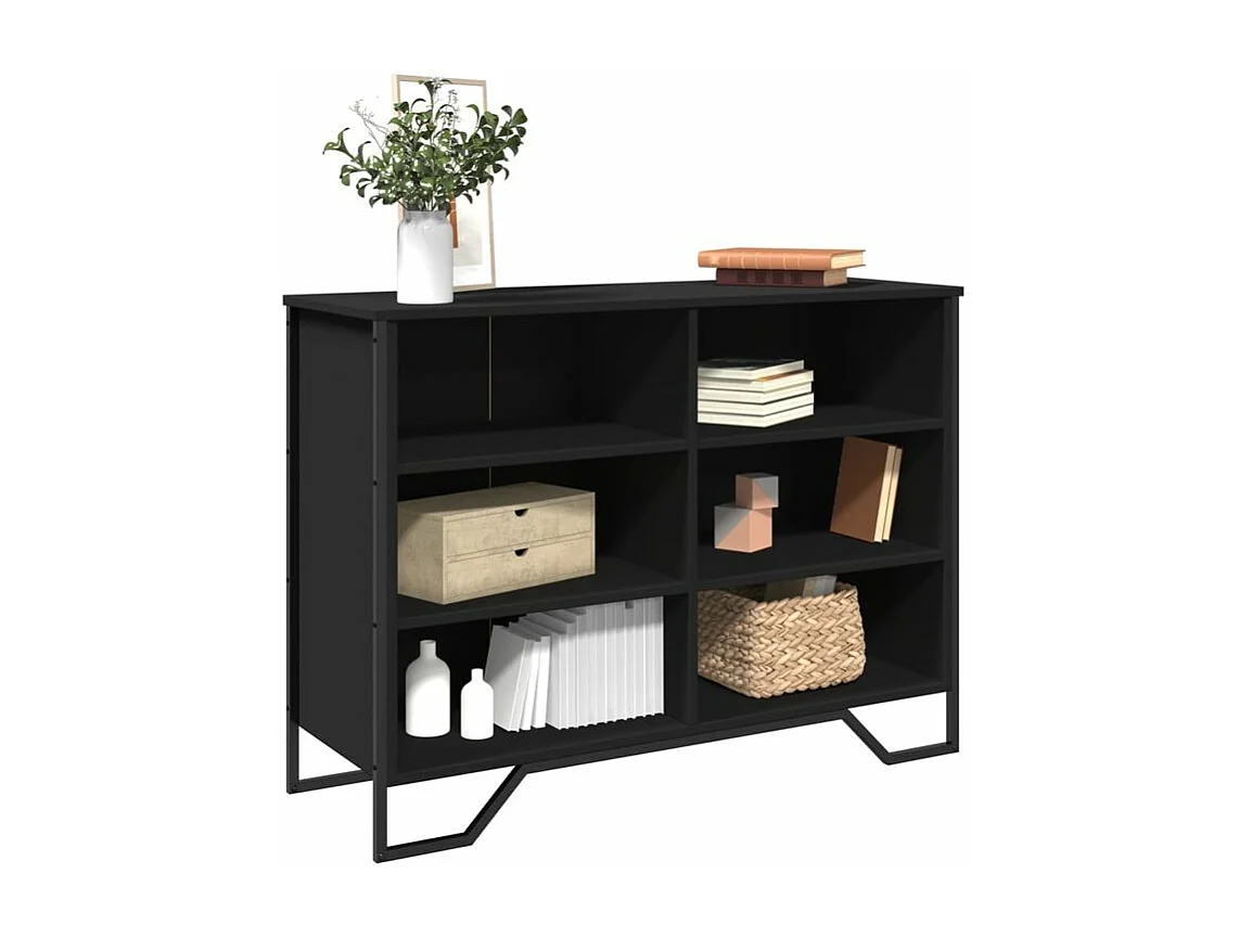 Buffet noir 101x35,5x74,5 bois d'ingénierie