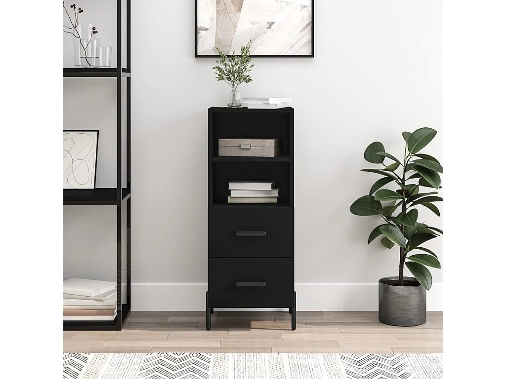 Buffet Noir 34,5x34x90 Bois d'ingénierie