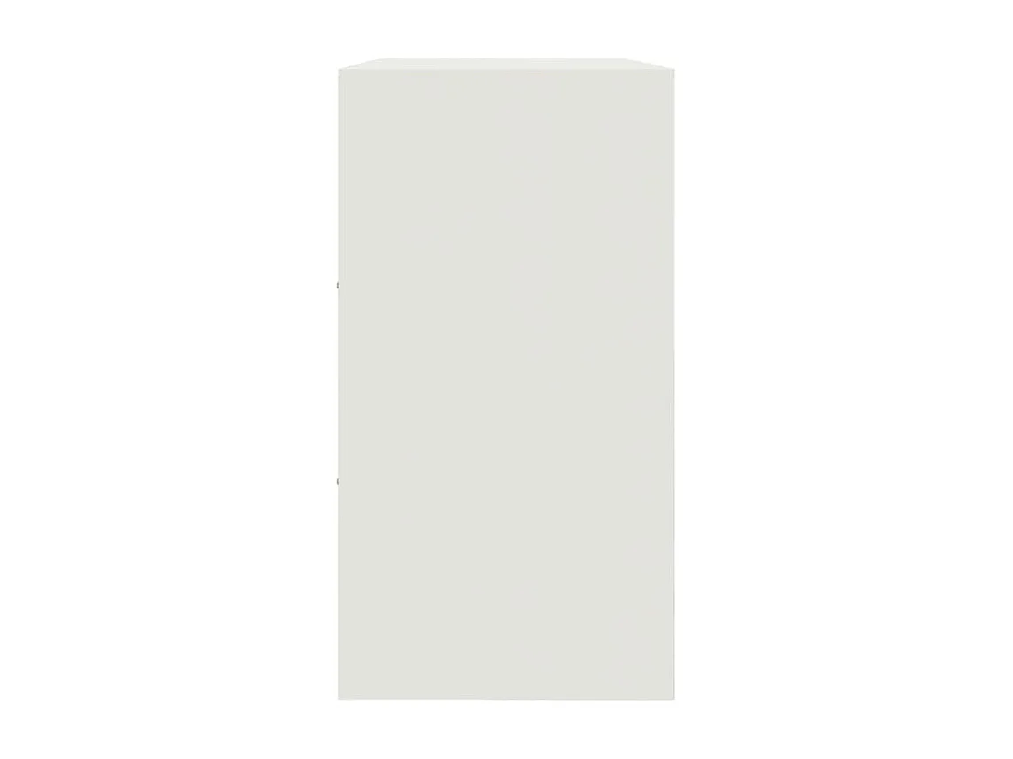 Meuble de rangement 3 portes en acier Lazard 99cm - Style Industriel-Couleur Blanc