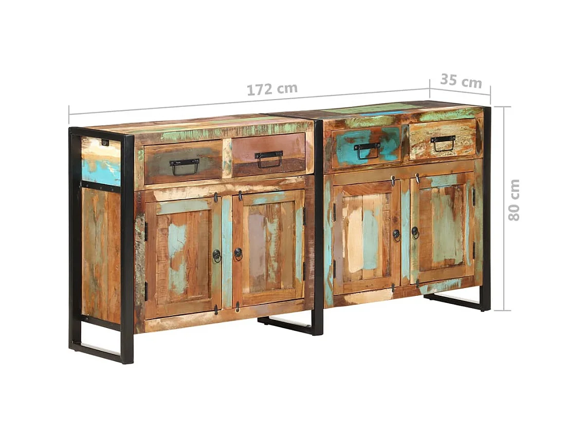 Buffet 172x35x80 Bois de récupération massif