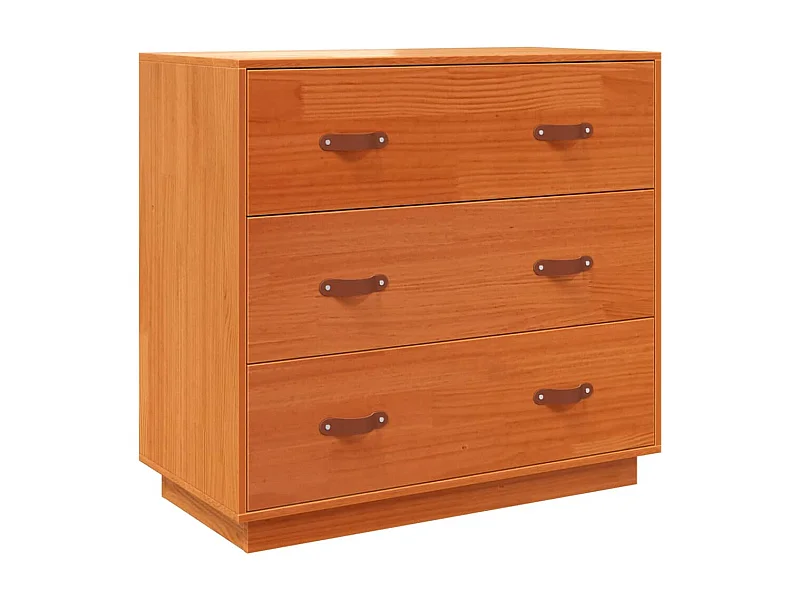 Buffet marron 80x40x75 bois massif de pin