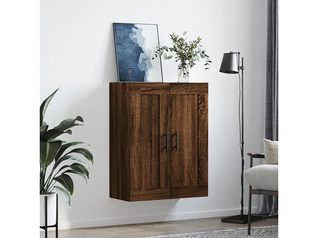 Armoire murale chêne marron 69,5x34x90 bois d'ingénierie